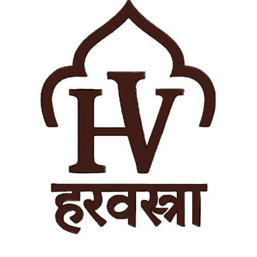 Logo with 'HV' and Devanagari text on a white background